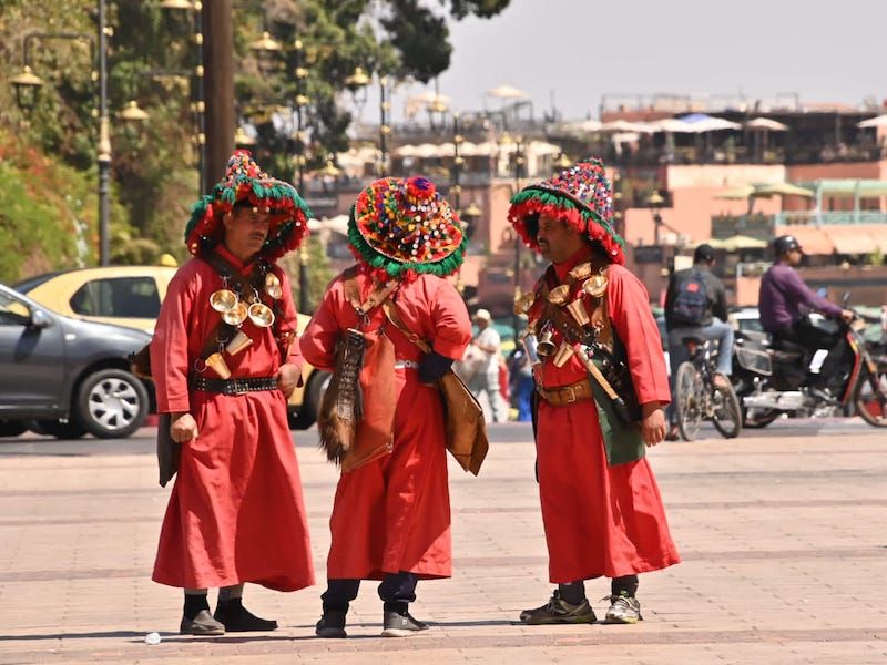 Marrakech airport pickup and city gate