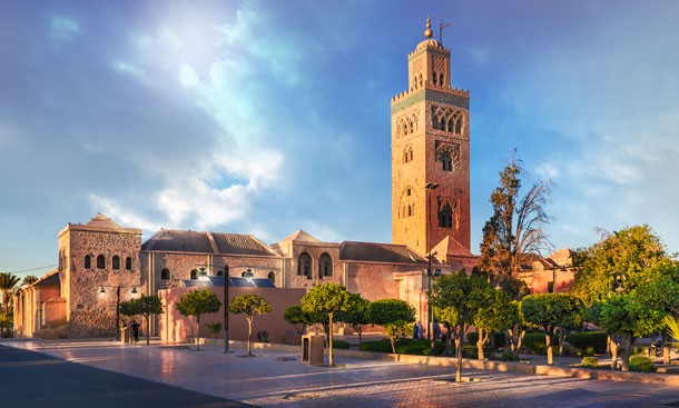Koutoubia Mosque in Marrakech at sunset
